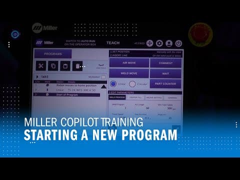 Miller Copilot Training: Starting a New Program