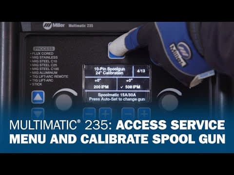 Multimatic 235: Access Service Menu and Calibrate Spool Gun